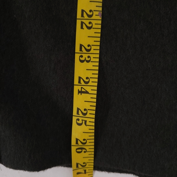 Vintage Your 6th Sense Medium Skirt Midi wool Dark Green Back& front Slit High - Picture 12 of 12